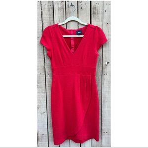 Anthropologie MAEVE Red Splitshade Tulip Hem Dress I Size S